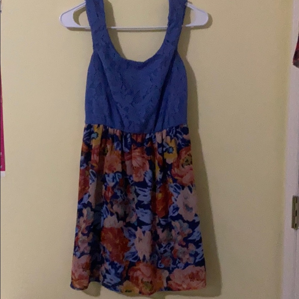 As U Wish blue & floral dress size medium!!